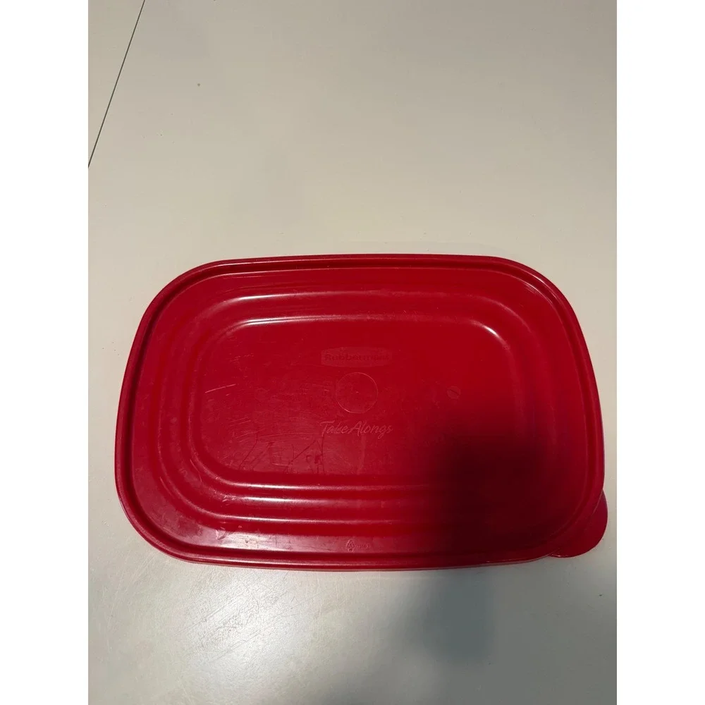 Rubbermaid TakeAlongs Replacement Lid‎ Red Rectangular Plastic Storage 9.5x6.5